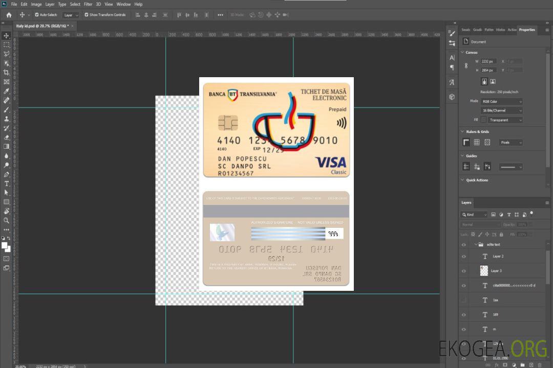 Carte classique prépayée visa BT Bank Roumanie template Carte classique prépayée visa BT Bank Roumanie template